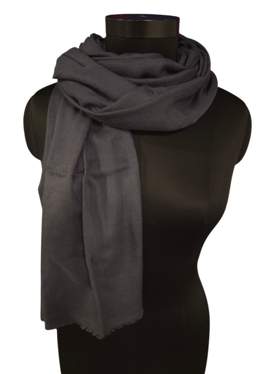 Gråblått cashmere skjerf  (27)