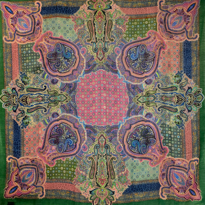 Sprekt firkantet sjal i merino og silke (14)