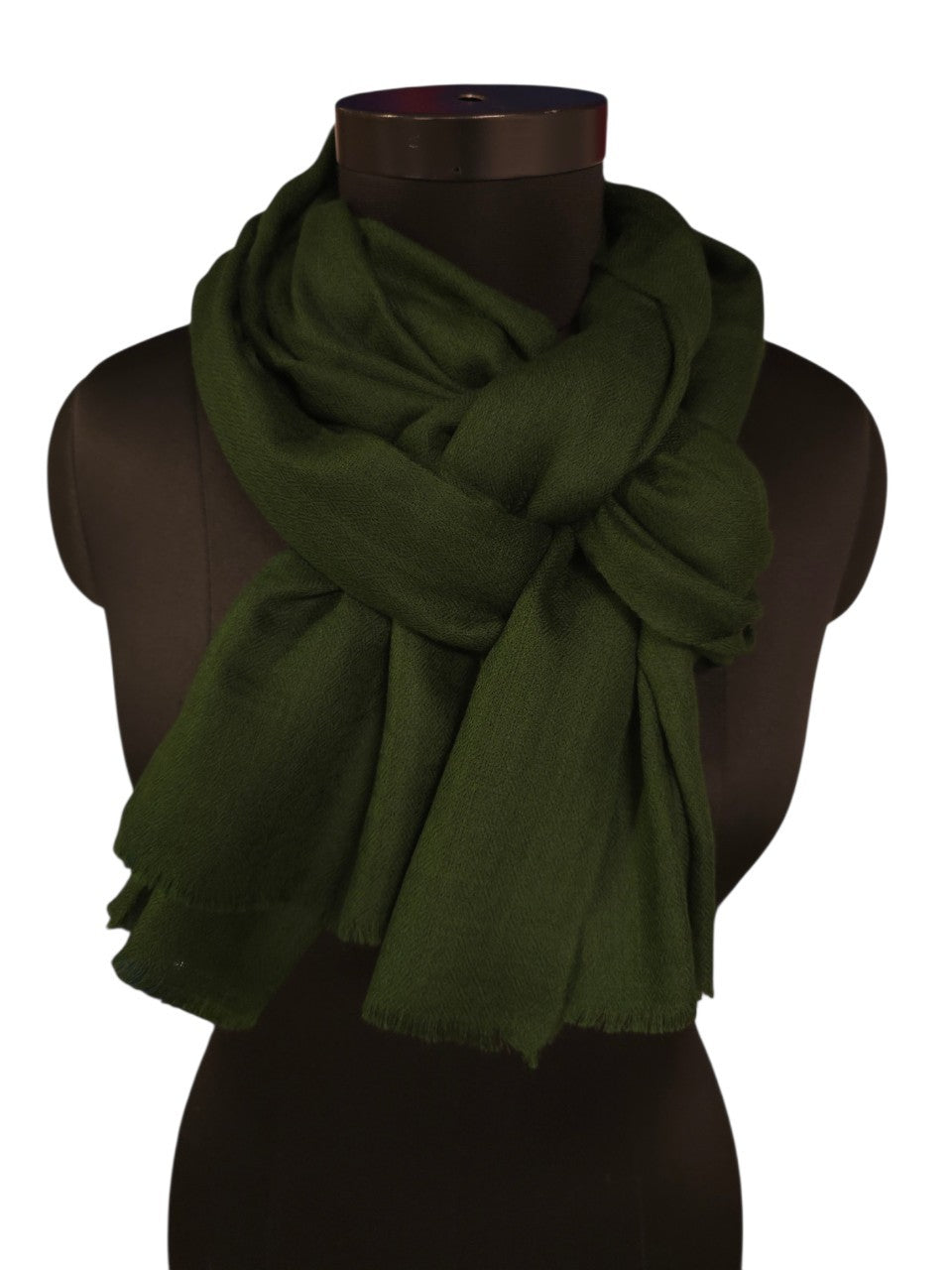 Mørkegrønt cashmere skjerf (42)