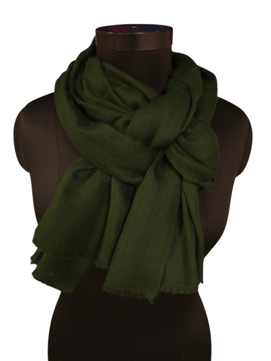 Mørkegrønt cashmere skjerf (42)