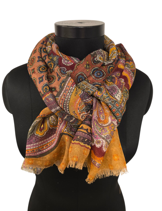 Lett, luftig og friskt skjerf i merino og silke (4)