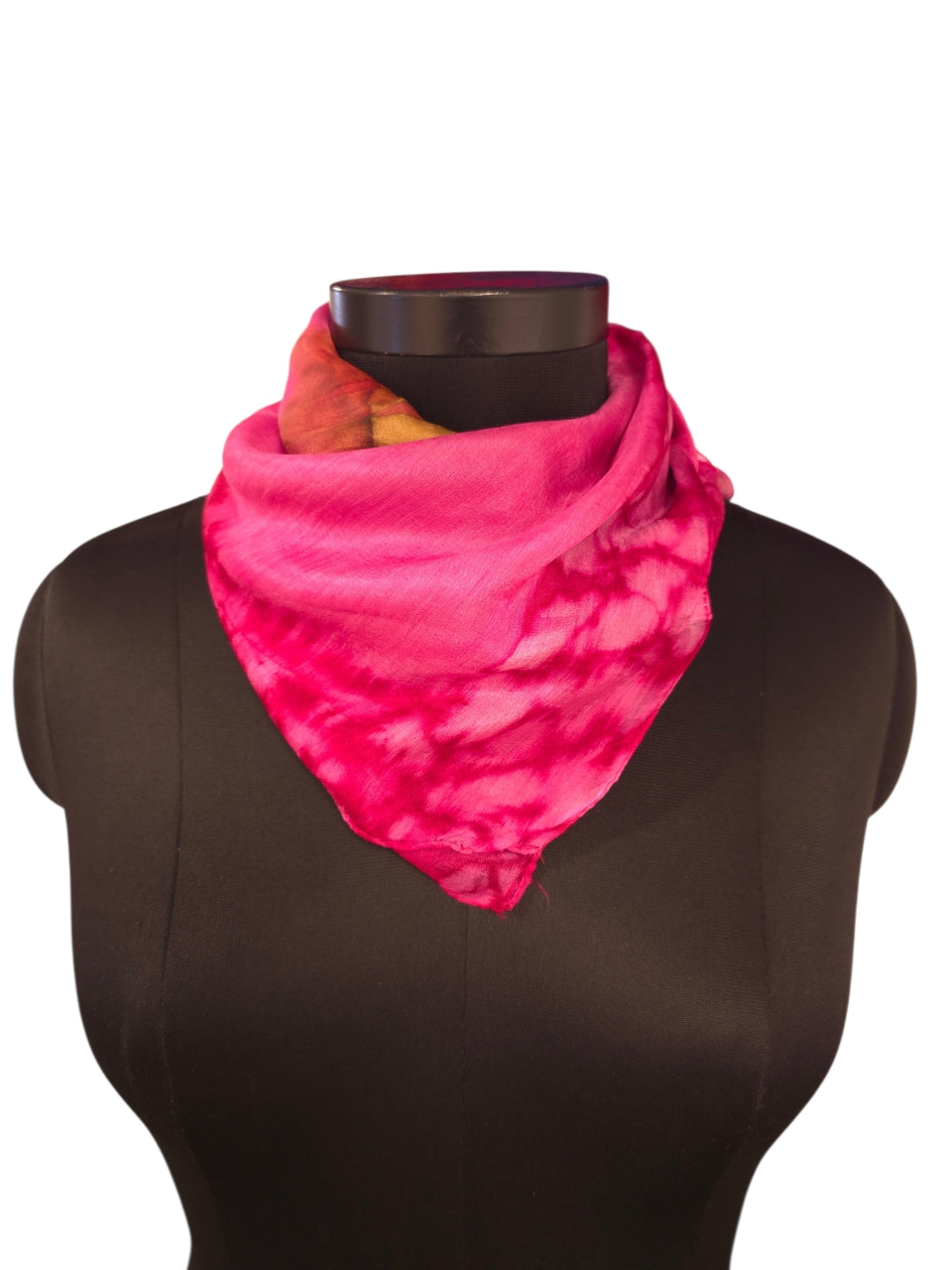 Spennende rosa silkeskjerf (10)