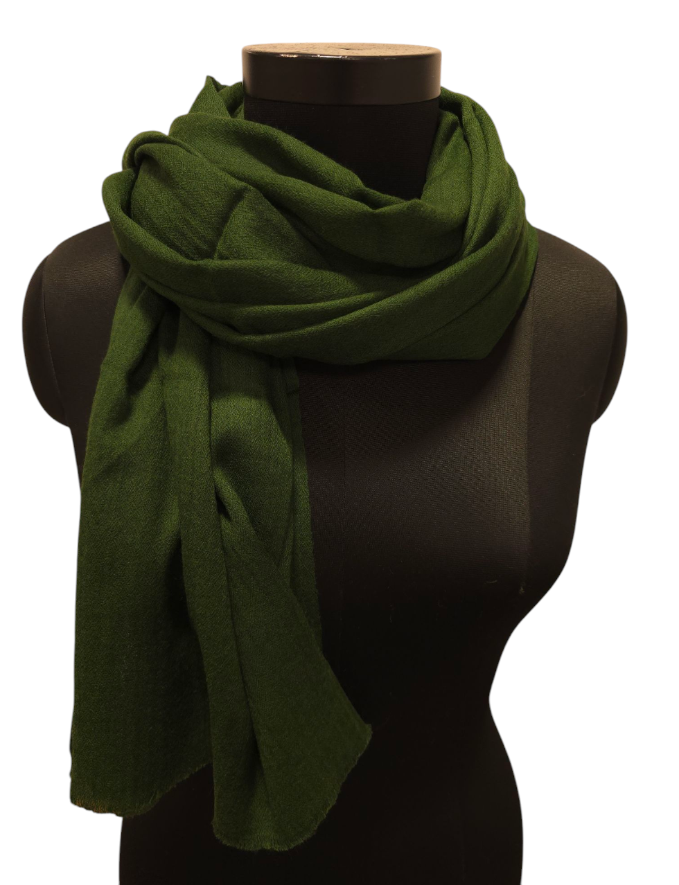 Mørkegrønt cashmere skjerf (42)