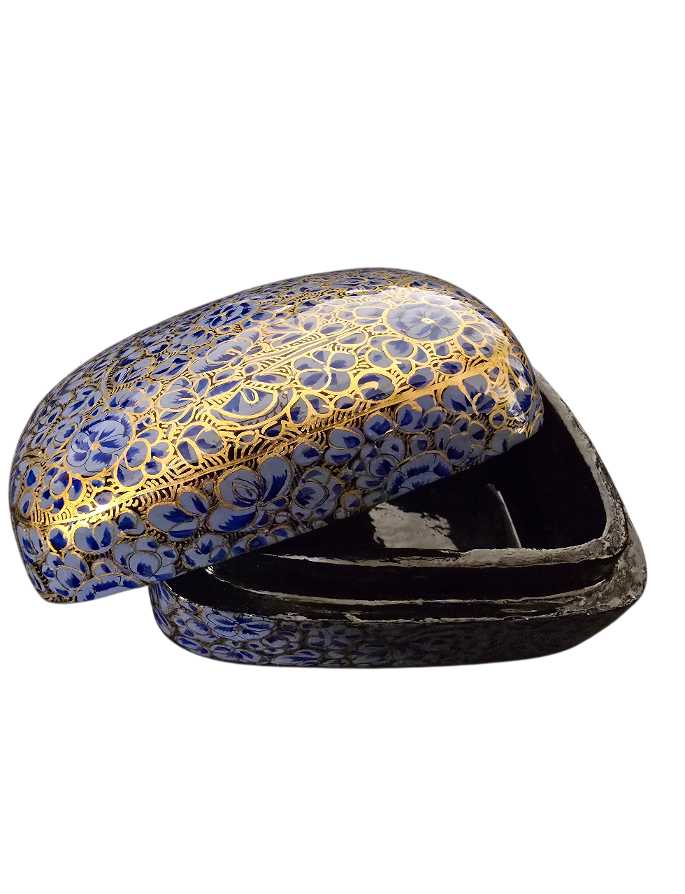 Lyseblått blomstrete smykkeskrin (5)