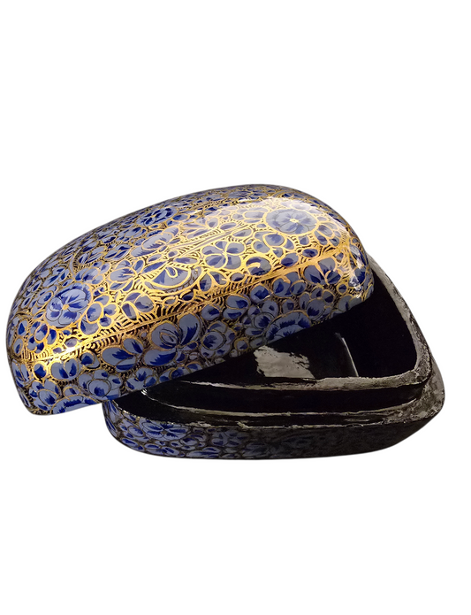 Lyseblått blomstrete smykkeskrin (5)