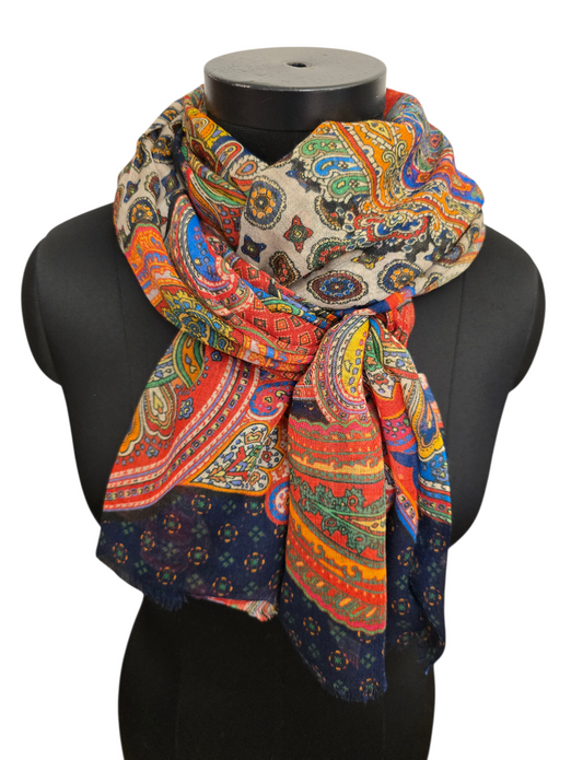 Levende skjerf i merino og silke (7)