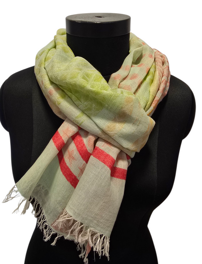 Ukomplisert lett bomullsskjerf (088)