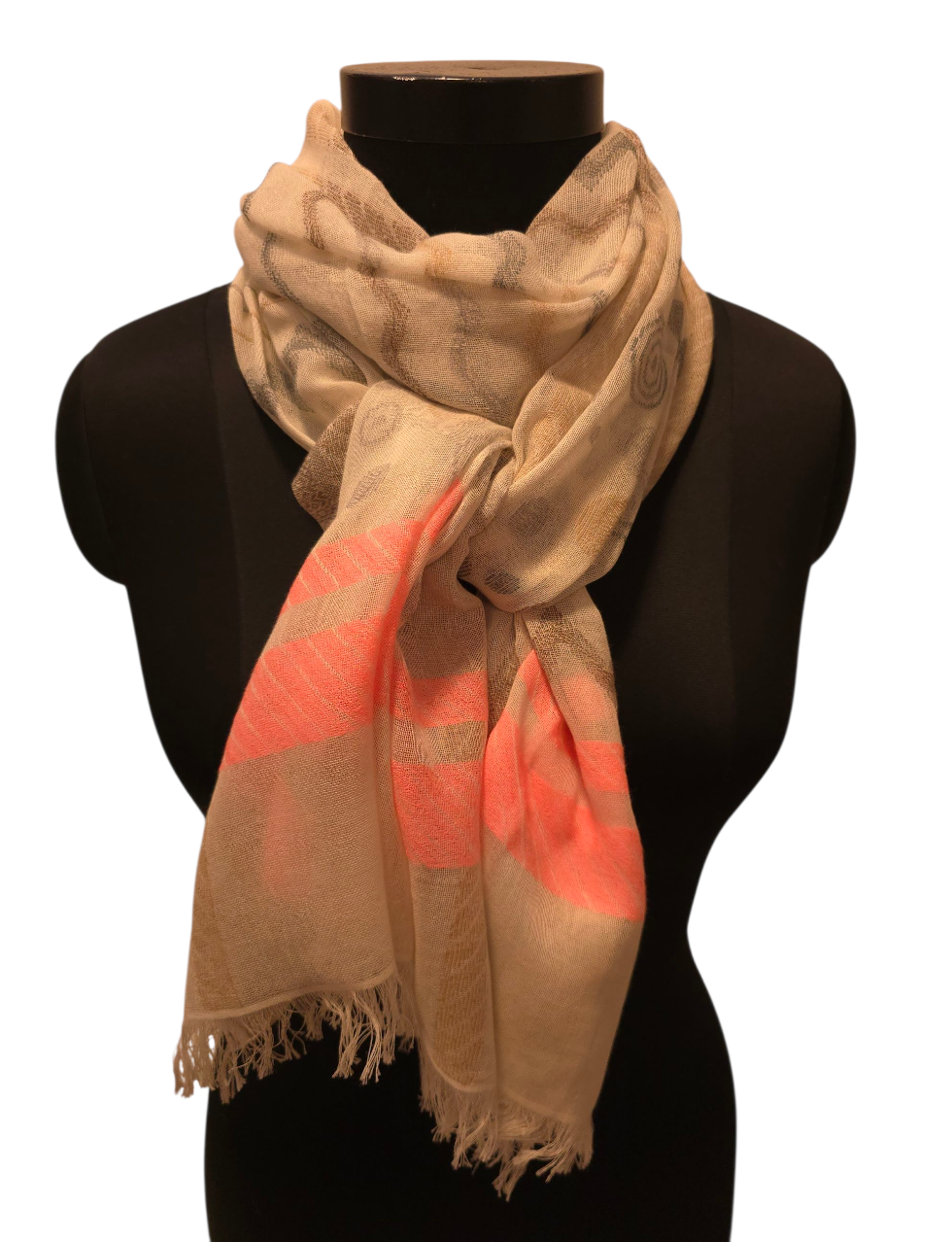 Friskt og lykkelig bomullsskjerf (071)