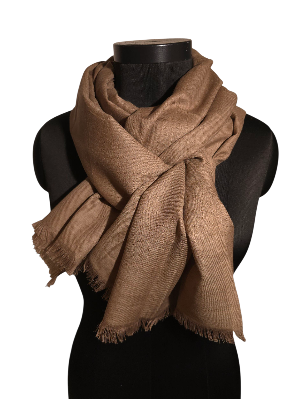 Naturfarget skjerf i merino og bomull (05)