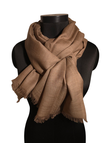 Naturfarget skjerf i merino og bomull (05)