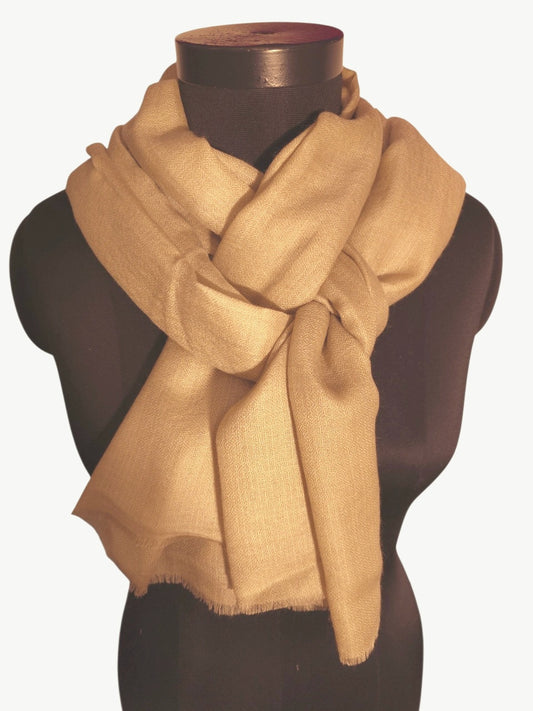 Naturfarget håndvevet pashmina sjal (11)