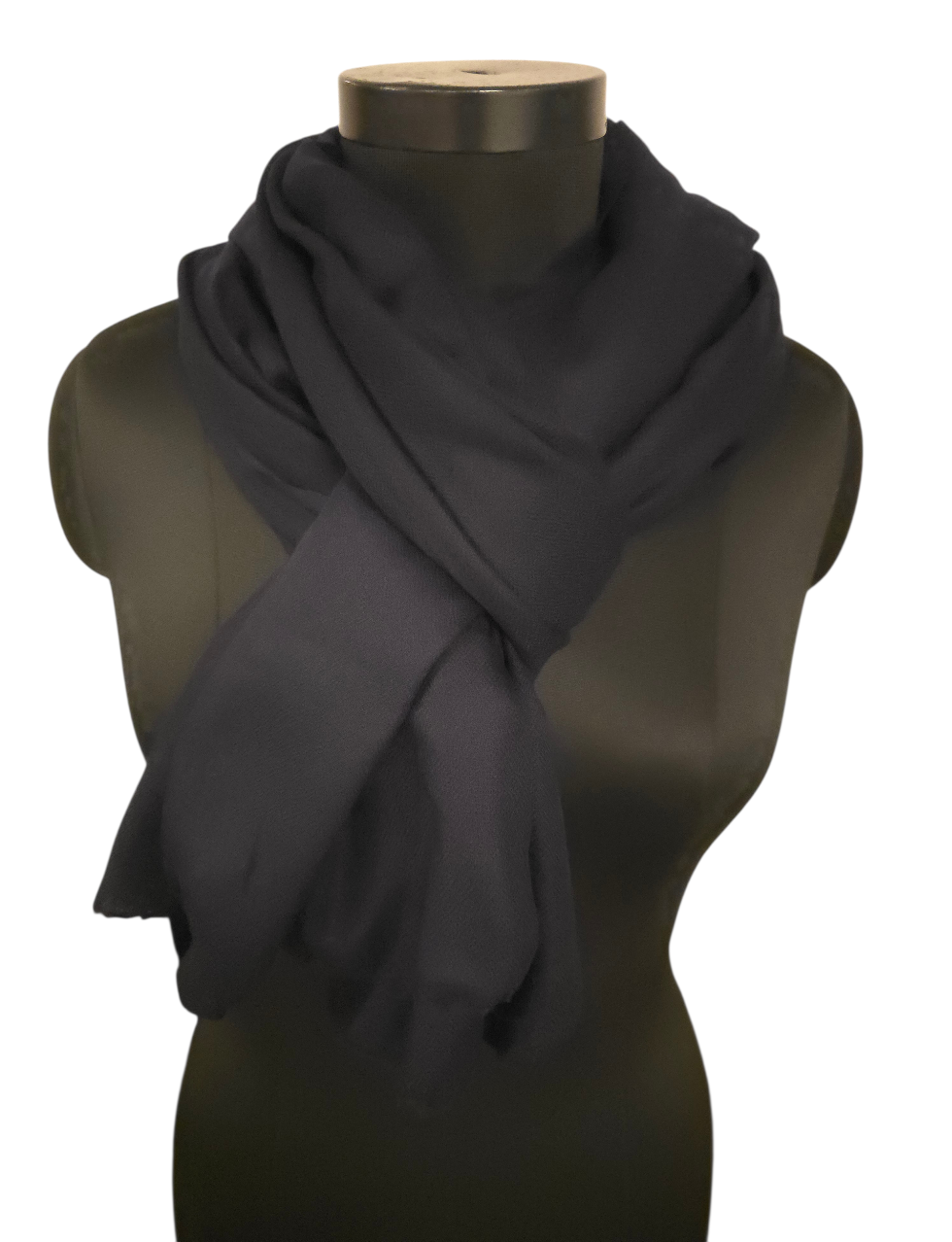 Stort marineblått cashmere sjal (04)