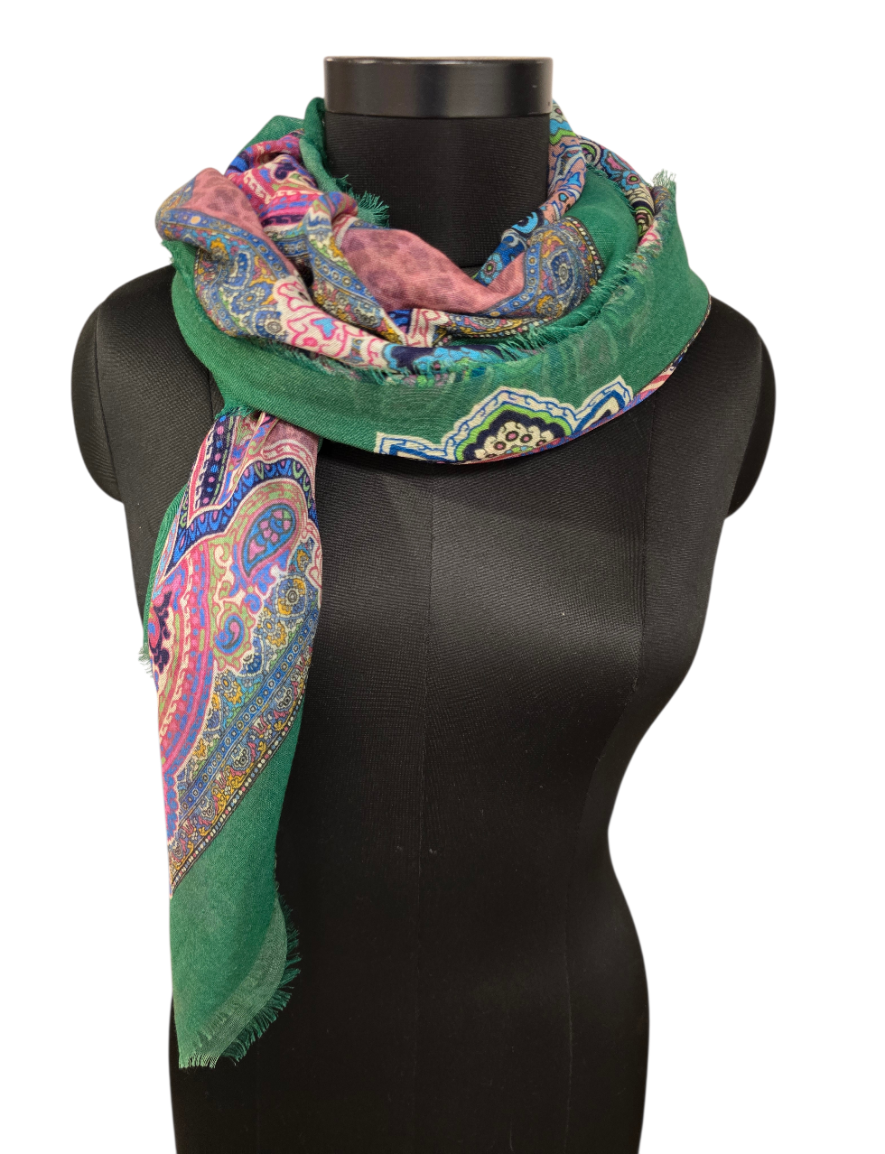 Sprekt firkantet sjal i merino og silke (14)