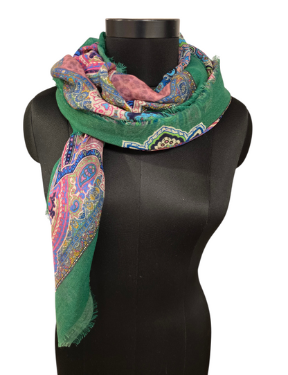 Sprekt firkantet sjal i merino og silke (14)