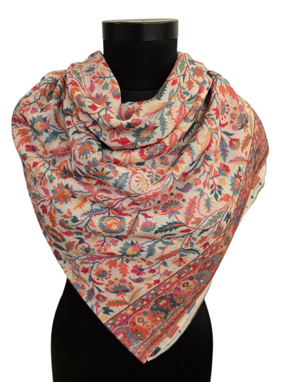 Flott mønstervevet sjal i cashmere og merino (39)