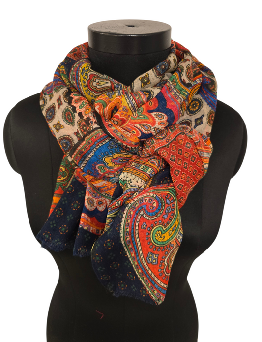 Florlett skjerf i merino og silke (01)