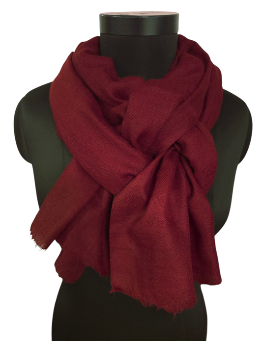 Burgunderrødt cashmere skjerf (14)