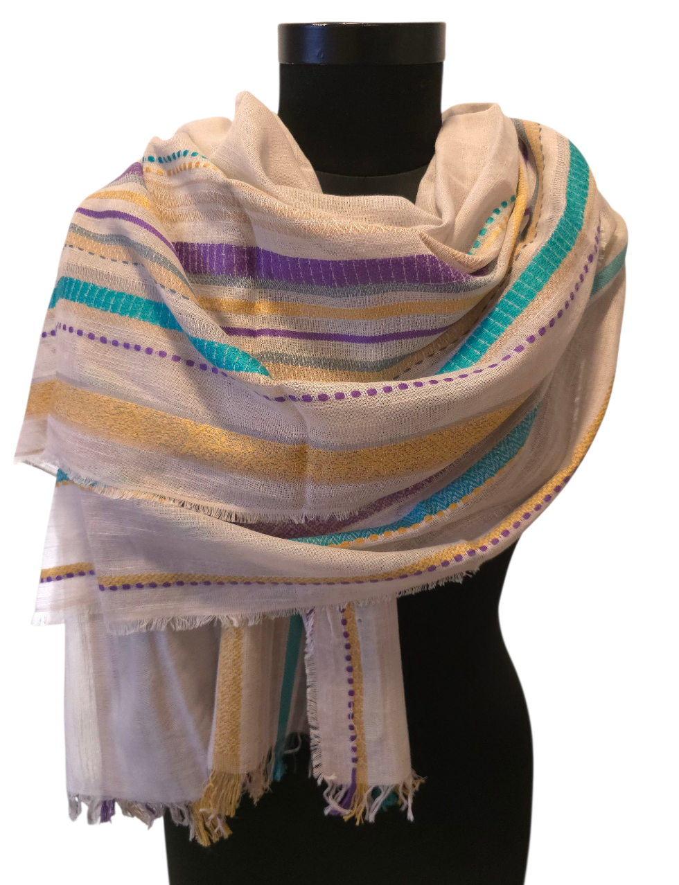 Tykt og godt sjal i 100% bomull (158)