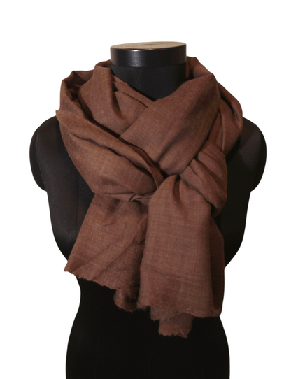Stort og supermykt brunt kashmir sjal (18)