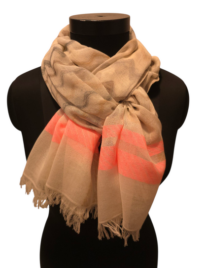 Friskt og lykkelig bomullsskjerf (071)