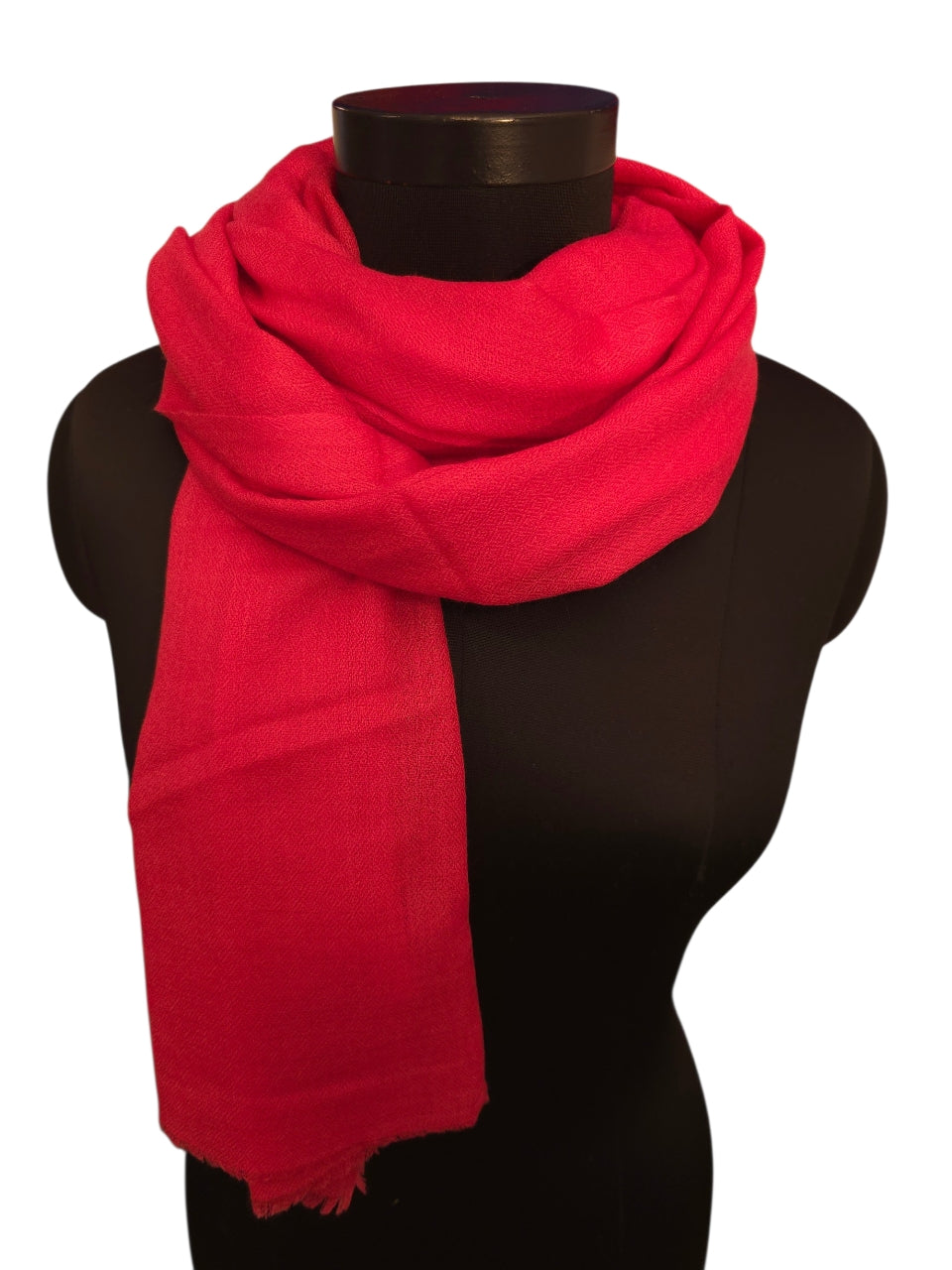 Azalea-farget cashmere skjerf 70x200 cm (02)