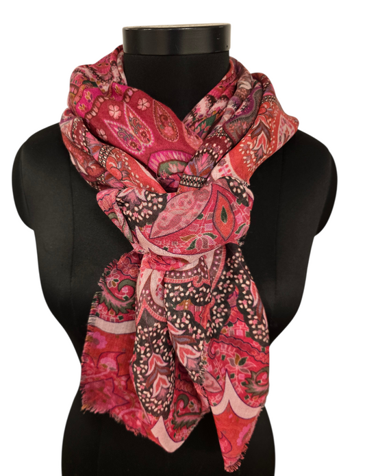 Stort, lett og behagelig firkantet sjal i merino og silke (16)