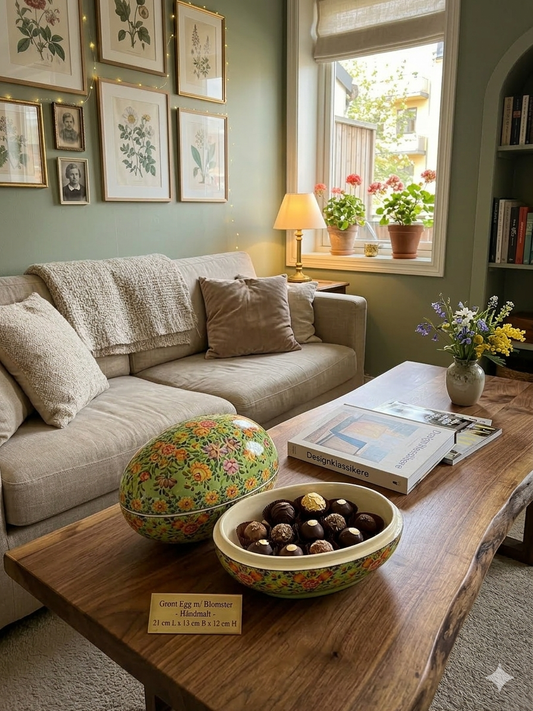 Patinagrønt påskeegg med lokk (11)