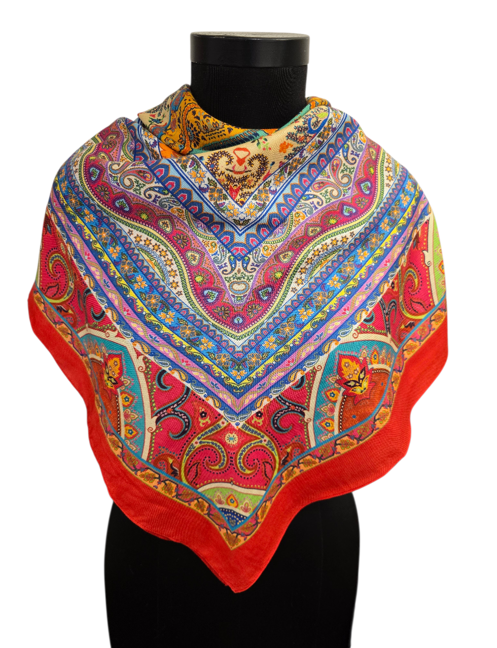 Vakkert firkantet silkeskjerf (21)