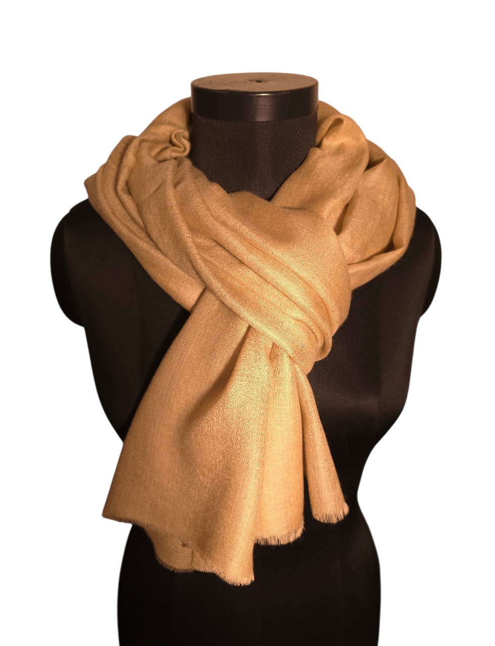 Naturfarget håndvevet pashmina sjal (11)