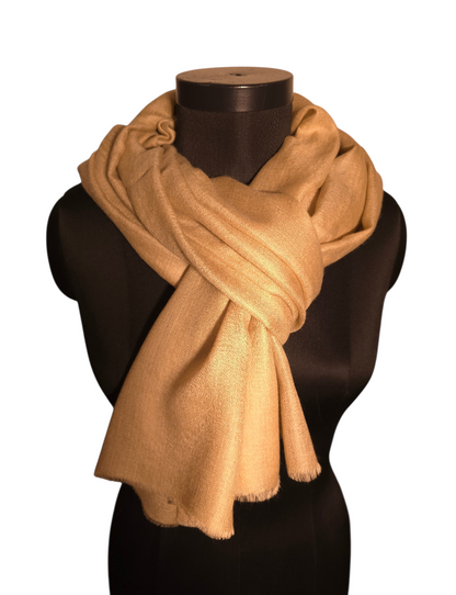 Naturfarget håndvevet pashmina sjal (11)