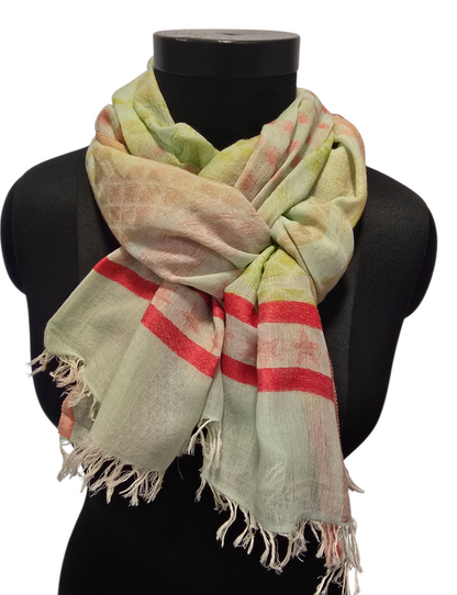 Ukomplisert lett bomullsskjerf (088)