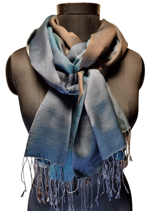 Dust og behagelig sjal i mulberrysilke og kashmir (103)