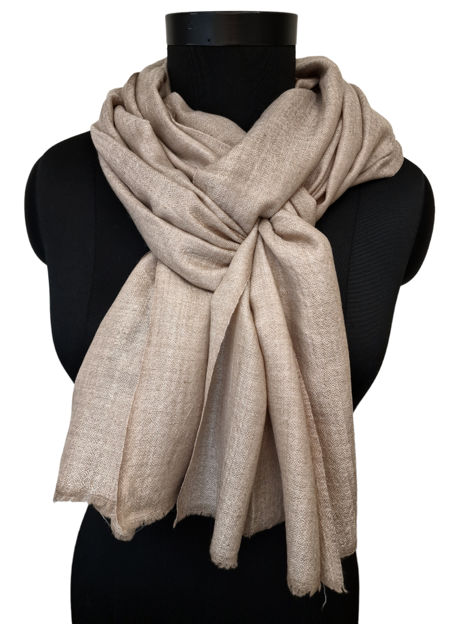 Pashmina skjerf naturfarget (1)