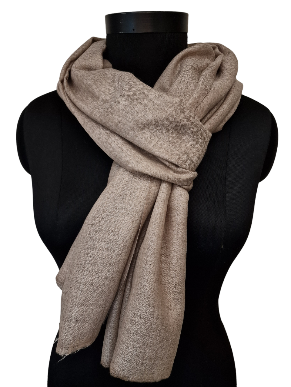 Pashmina skjerf naturfarget (1)