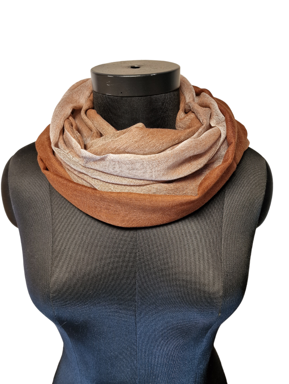 Merino og silkeskjerf i brunt og beige (8)